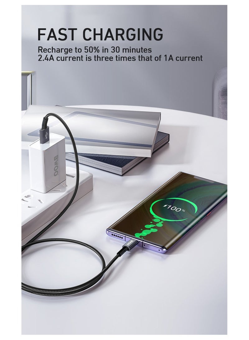 BWOO Usb-A To Type-C Charging Data Cable Black - Image 3