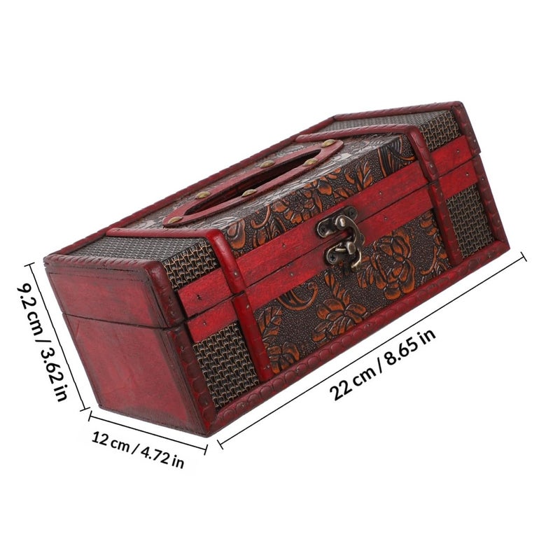 Classic Vintage Antique Tissue Box Holder Car Home Decorative Napkin Organizer - Image 3