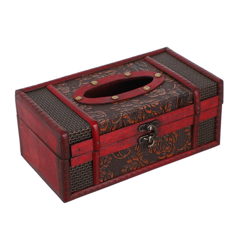 Classic Vintage Antique Tissue Box Holder Car Home Decorative Napkin Organizer - Image 2