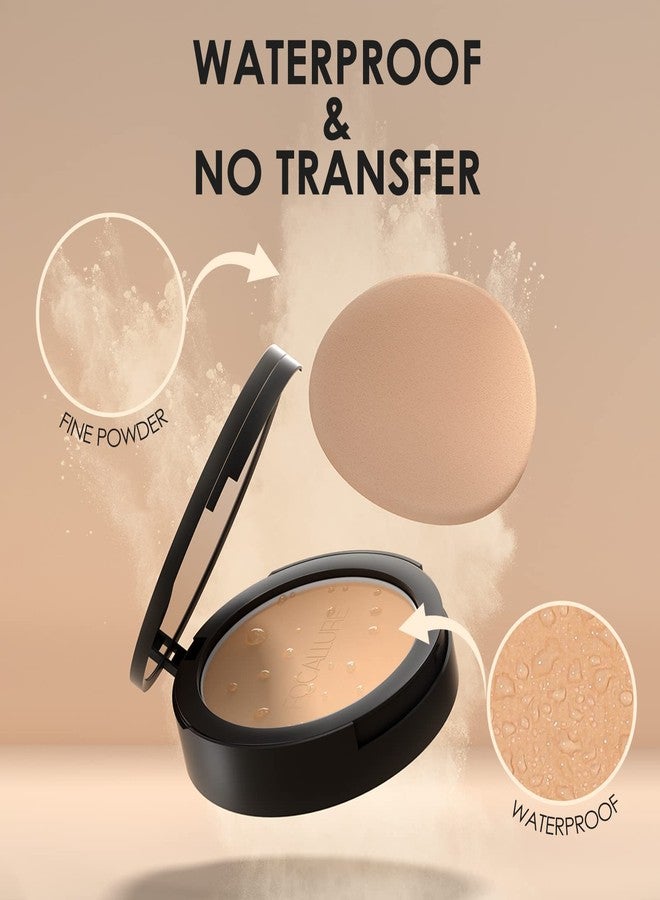 Focallure Matte Pressed Powder, Long Lasting, Lightweight, Controls Shine, Tinted, Translucent, Portable Compact, Fills Fine Lines, Finishing Powder, Vegan, Cruelty-Free (Wheat, 8.4G/0.29OZ) - Image 5