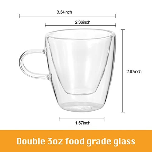 MVPLUE-Mini Express Swiss Single Tube Moka Pot Aluminum Ivory white，Moka Set includes One Double Wall 3oz Cup,Enjoy delicious coffee in no time - Image 2