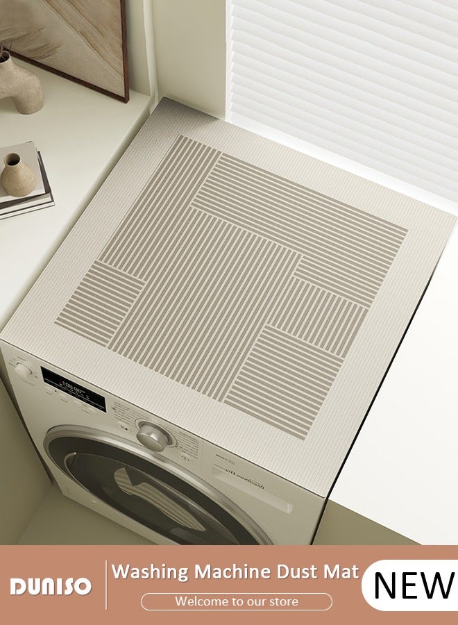 DUNISO حصيرة غبار غسالة، واقي أعلى مجفف، واقي أعلى غسالة، غطاء غبار ثلاجة مضاد للانزلاق، مقاوم للغبار سريع الجفاف، لمعظم الغسالات، الثلاجات، مطبخ المنزل وغرفة الغسيل، 60*60 سم - Image 1