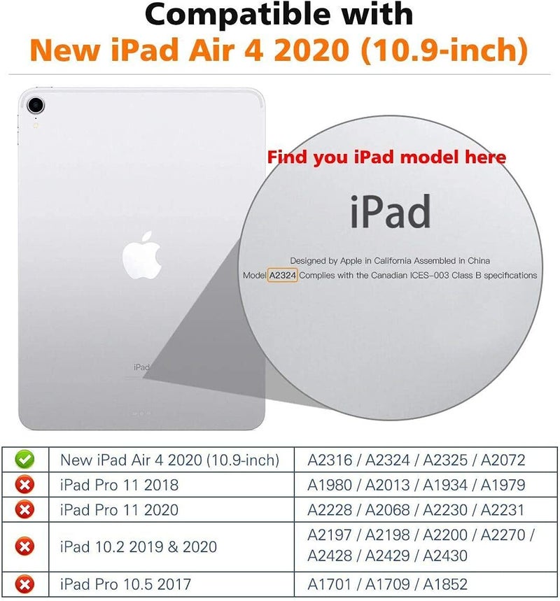 MOCA for iPad Air 11 Inch Case (M3/M2-2025/2024), iPad Air 5th Generation 2022/4th Gen 2020 10.9 Inch, Slim Hard Translucent Back Cover, Support Auto Wake/Sleep - Image 2