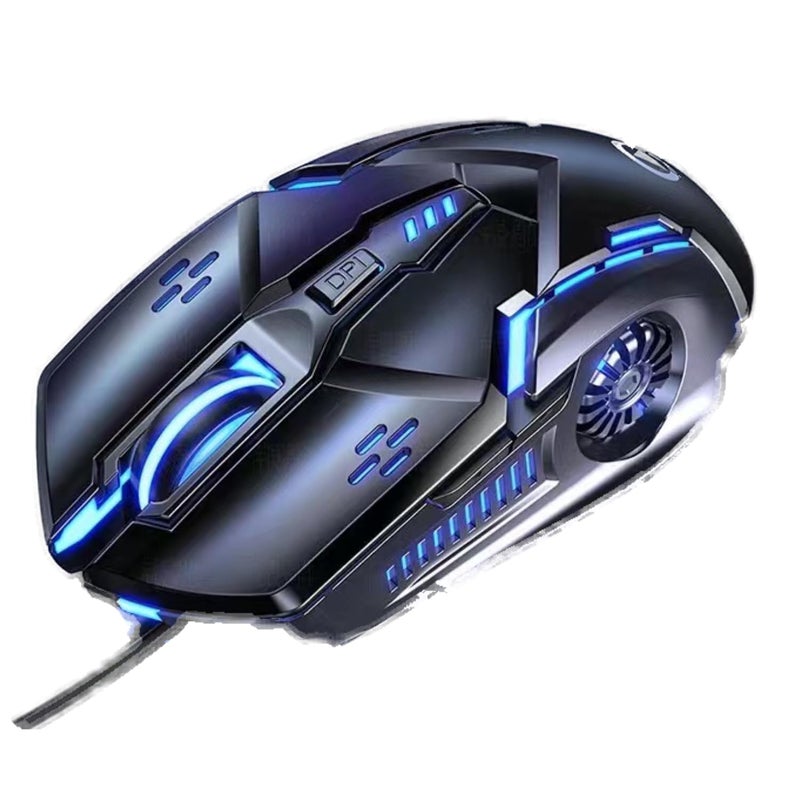 CHONCHOW Gaming Mouse - Wired, 6 Buttons, 4 Adjustable DPI Up to 3200 DPI, 7 Color LED Light, Used for Games and Office, Compatible with Computer/Laptop/Tablets (Black) - Image 1