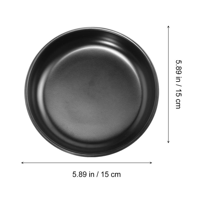 Melamine Snack Plates 2pcs Set 8.5 Inch Round Sturdy Plastic Serving Trays For Home Party - Image 3