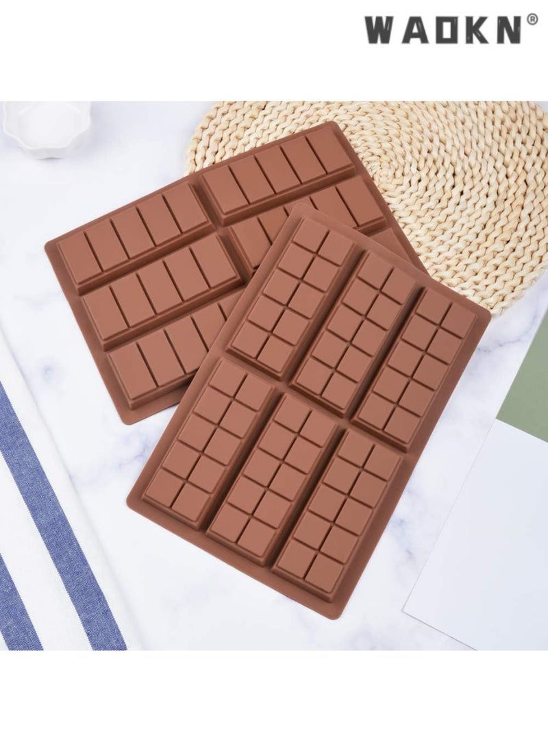 WAOKN Silicone Chocolate Mold with Divided Design - Customized for Health Snack Lovers, Perfect for Protein Bars and Energy Candies, Pack of 2 for Unlimited Creativity  - Image 5