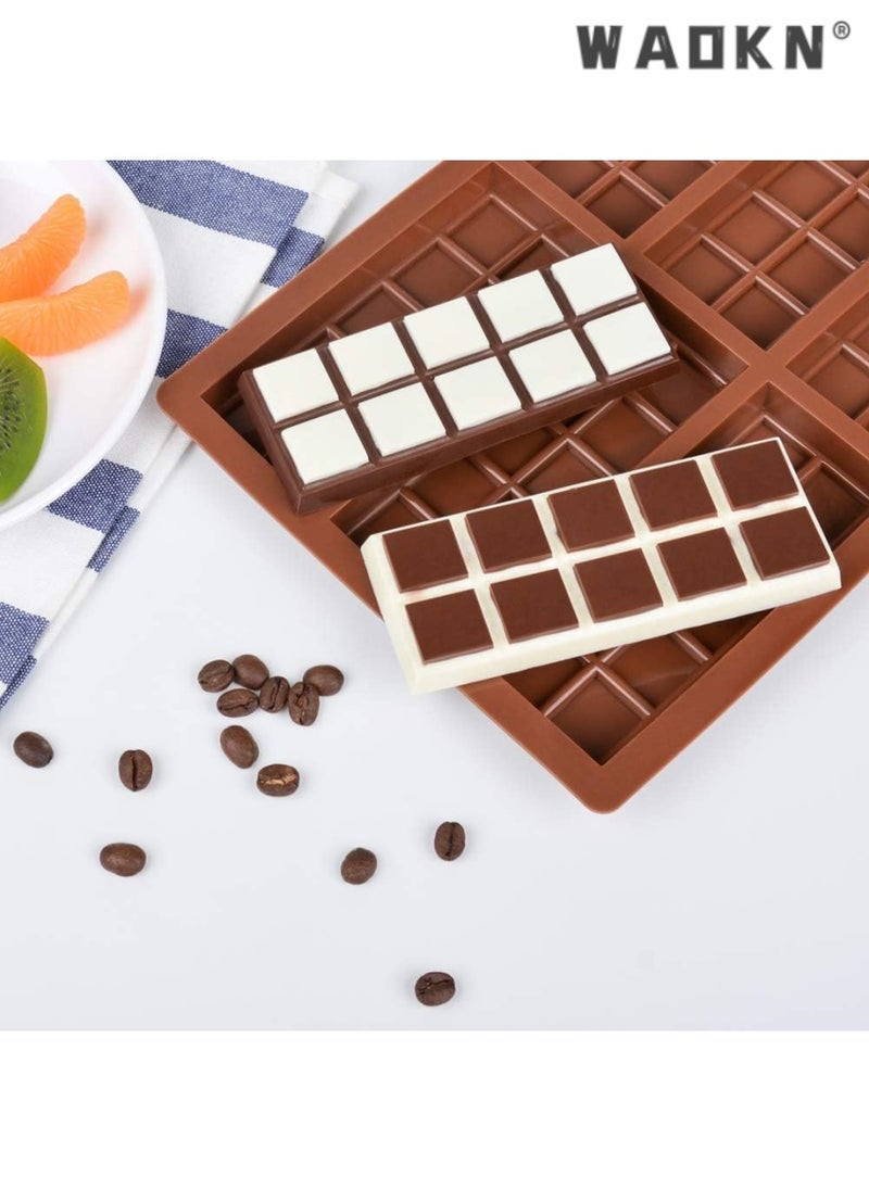 WAOKN Silicone Chocolate Mold with Divided Design - Customized for Health Snack Lovers, Perfect for Protein Bars and Energy Candies, Pack of 2 for Unlimited Creativity  - Image 4