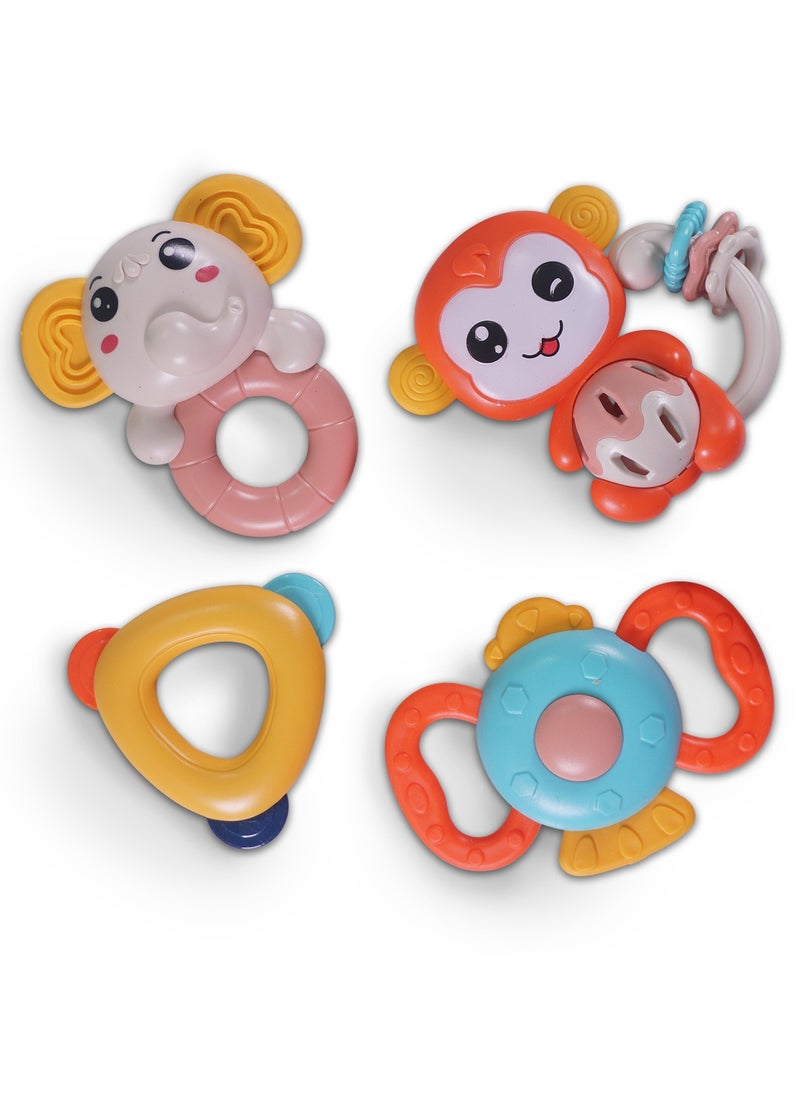 BAYBEE Baybee Baby Rattles Toys Set for Babies, Non-Toxic Rattle Teether Set with Smooth Edges, Newborn Baby Grab Shaker Gift Products, Baby Rattles Set for Newborn Infant Babies  - Image 1