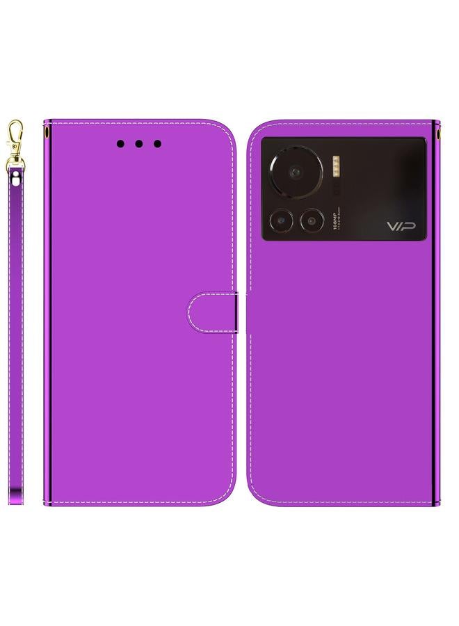 Zaboon Case For Infinix Note 12 VIP Imitated Mirror Surface Horizontal Flip Leather Phone Case - Image 1
