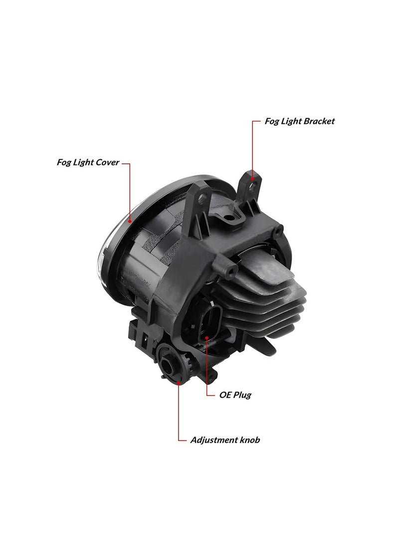 Generic LED Fog Light Kit with Shutter Style Covers and Wiring Harness - Weatherproof and Impact Resistant  - Image 5