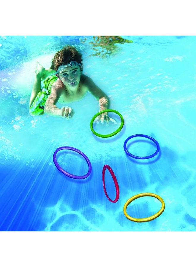Banzai Spring & Summer Toys Pool Time Dive Rings 6-Pack - Image 3