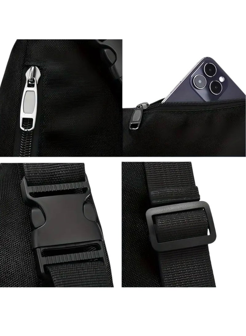 ام جي شنطة خصر من إم جي باللون الأسود مزودة بحزام قابل للتعديل يمكن ارتداؤها بعدة طرق لتناسب احتياجك اليومي - Image 5