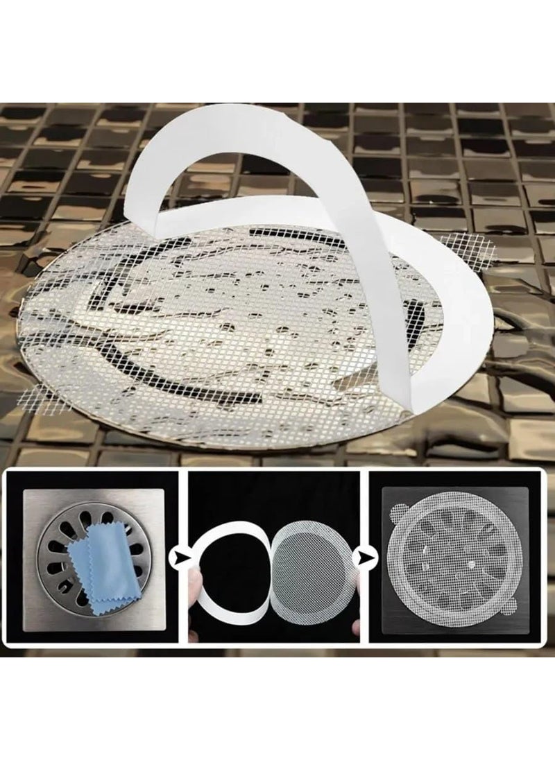 ROKTRY ROKTRY Disposable Shower Drain Hair Catcher Mesh Stickers10 Pack Strong Adhesive Drain Cover Hair Collector for Shower Bathroom AccessoriesRound  - Image 4