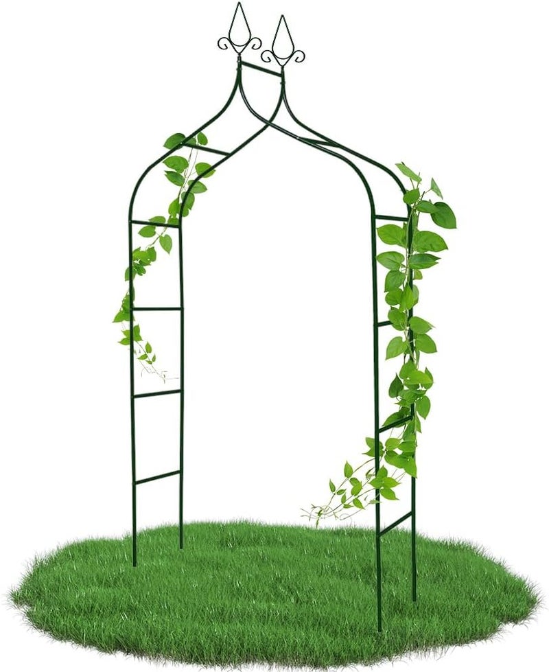 HASTHIP® Metal Wedding Arch Trellis, Sturdy Garden Arbor Pergola Backdrop Archway for Climbing Plants Flowers, Durable Iron Frame Outdoor/Indoor Ceremony Party Decoration, Easy Assembly - Image 1