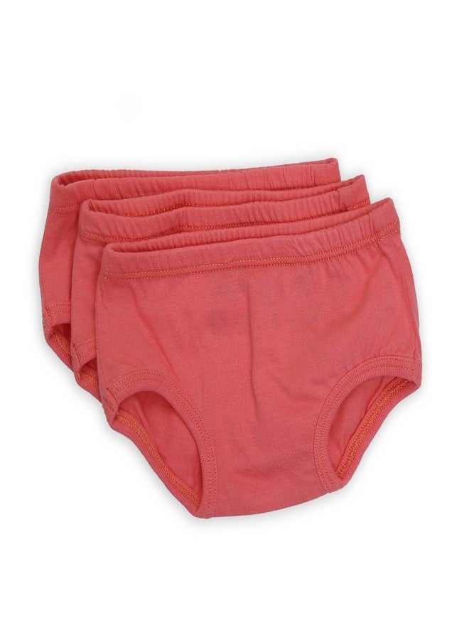 Tiny Undies ملابس داخلية صغيرة - ملابس داخلية للأطفال للجنسين، عبوة من 3 قطع (مقاس 3T، لون وردي فاتح) - Image 1