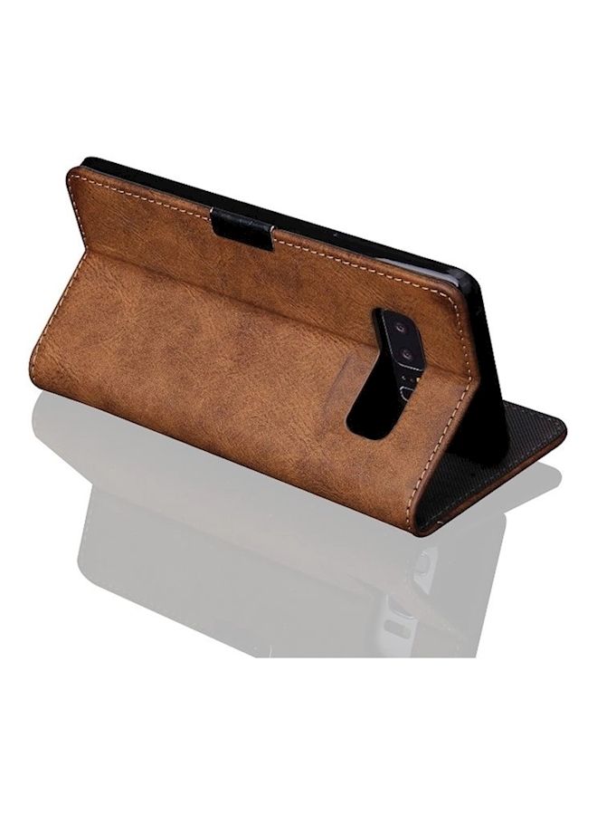 Loquat Protective Wallet Card Case Cover For Samsung Galaxy Note 8 Brown - Image 3