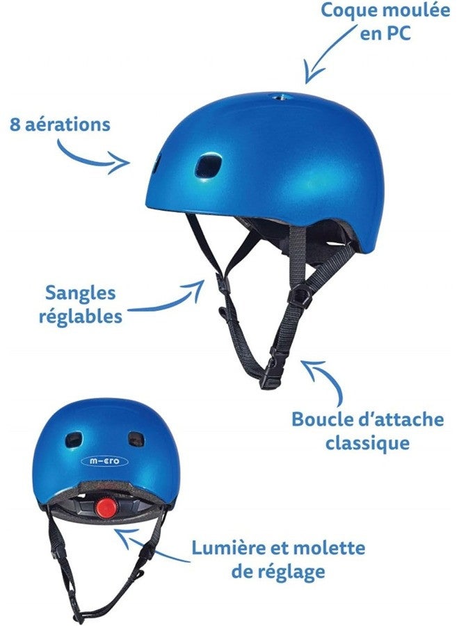 Micro Micro Ocean Blue Kids Helmet Blue (Medium) | Kids Helmet | Kick Scooter Helmets | Sports Helmet for Kids | Helmet with Adjustable Straps | Riding Kids Helmet | Kids Safety | Helmet for Kids  - Image 4