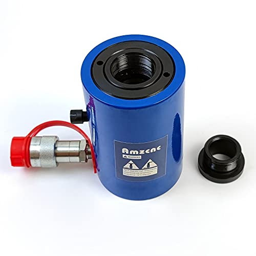 AMZCNC 30T Hydraulic Cylinder Jack Hollow Single Acting Hydraulic Ram Cylinder 4"(100mm) Hydraulic Lifting Cylinders (30T 4Inch Hollow) - Image 5