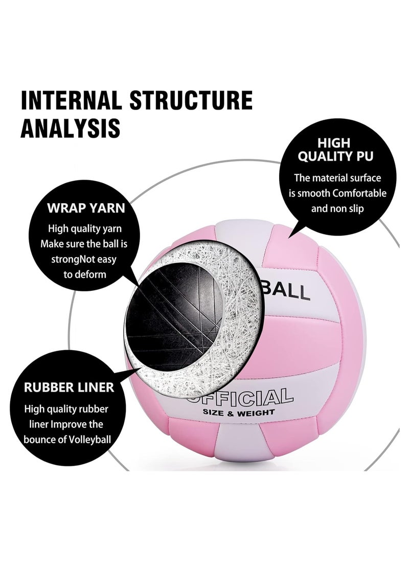 Generic Super Soft Volleyball Beach Volleyball Official Size 5 for Outdoor/Indoor/Pool/Gym/Training Premium Volleyball Equipment Durability Stability Sports Ball  - Image 4