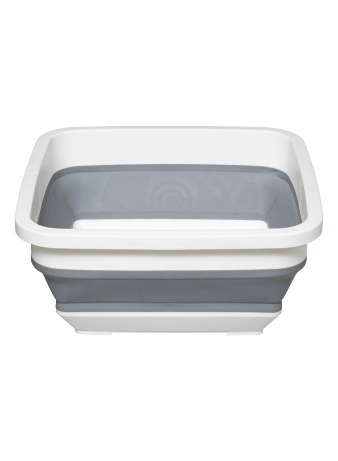 Five Simply Smart Square Shaped Collapsible Basin White and Grey 8 L 164752 - Image 1