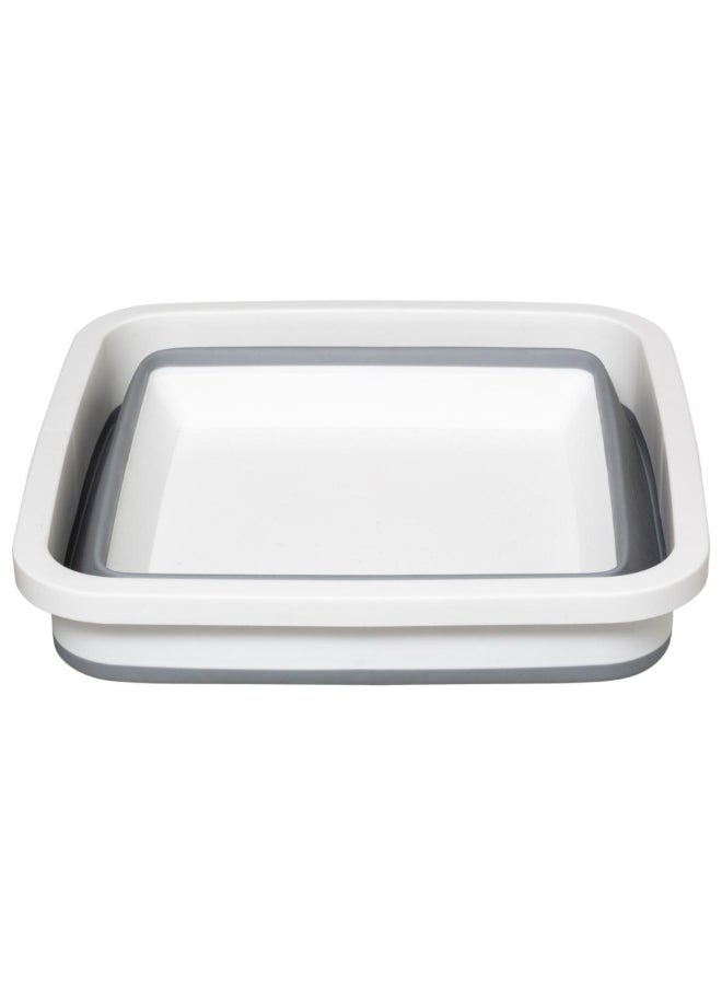 Five Simply Smart Square Shaped Collapsible Basin White and Grey 8 L 164752 - Image 3