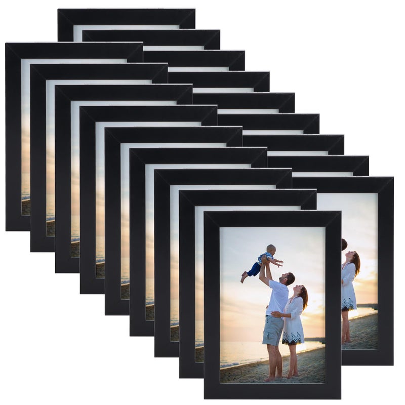 Hoikwo Hoikwo 18 Packs 3.5x5 Small Black Multi Picture Frames Set for Family Photos  Artwork  Light Weight Bulk 3.5 by 5 Frames Pack for Wall Hanging and Table  Stylish Picture Frames  - Image 1