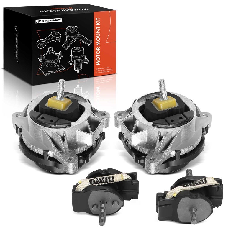 A-Premium APremium 4PCS Engine Motor Mount and Transmission Mount Set Compatible with BMW 328i 335i 330i 320i 328d 330e 340 i 428i Gran Coupe 435i Gran Coupe 228i M235i M240i 428i 435i 440i M2
