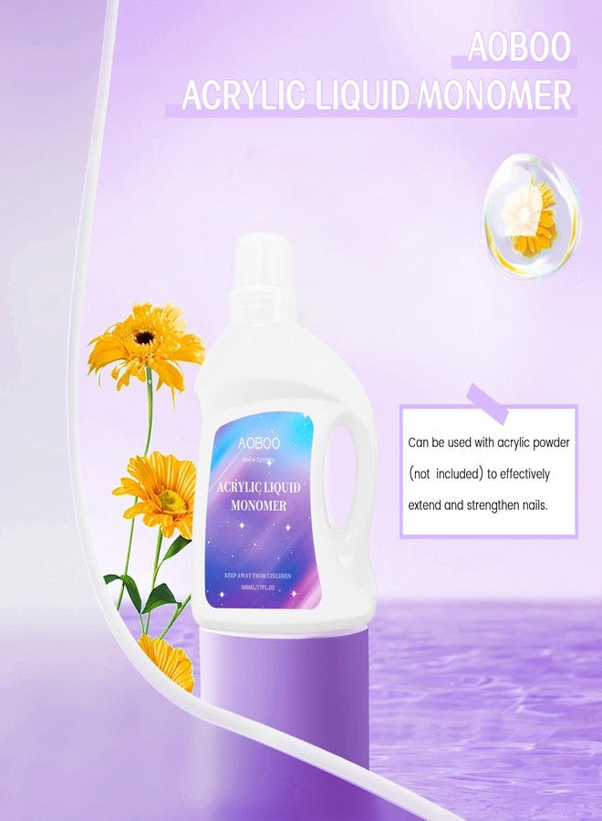 AOBOO Acrylic Nail Liquid Monomer 500ml/17Fl.Oz Acrylic Nails Monomer For Acrylic Powder Liquid Nail - Image 2