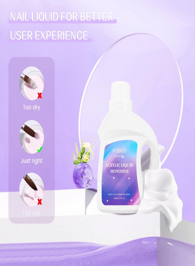 AOBOO Acrylic Nail Liquid Monomer 500ml/17Fl.Oz Acrylic Nails Monomer For Acrylic Powder Liquid Nail - Image 5