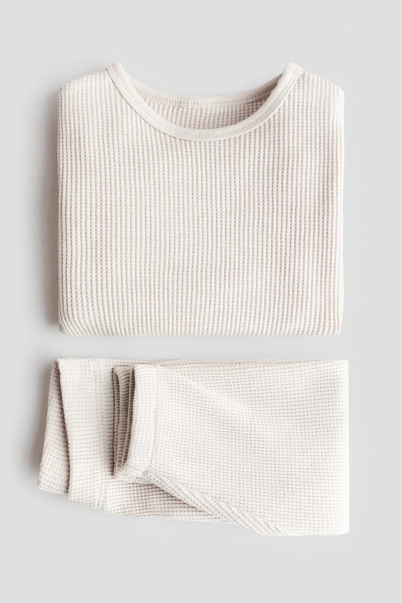 H&M 2-piece waffled cotton set