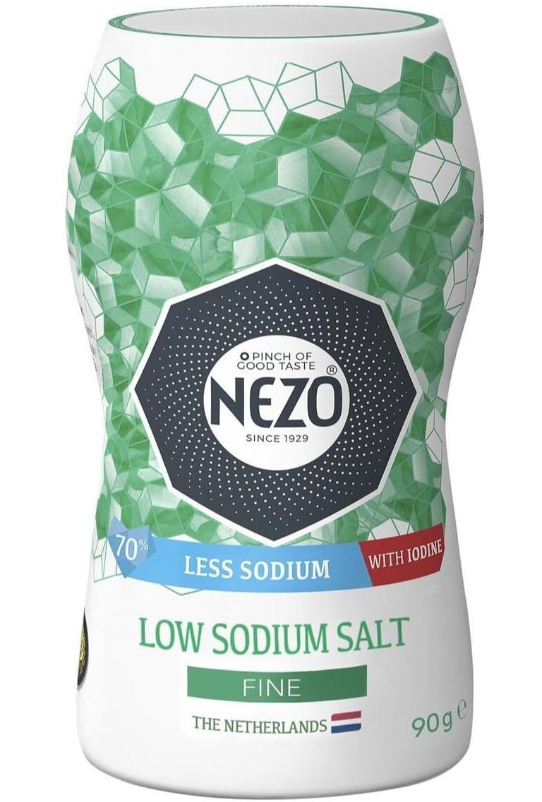 ملح نيزو منخفض الصوديوم مع اليود، 90 جرام