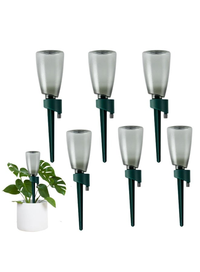 Plant Watering Devices Automatic Watering System 6Pcs Plant Waterer with 6Pcs 500ml Bottles Automatic Drip Irrigation Kits with Slow Release Control Valve for Plants Green - Image 1