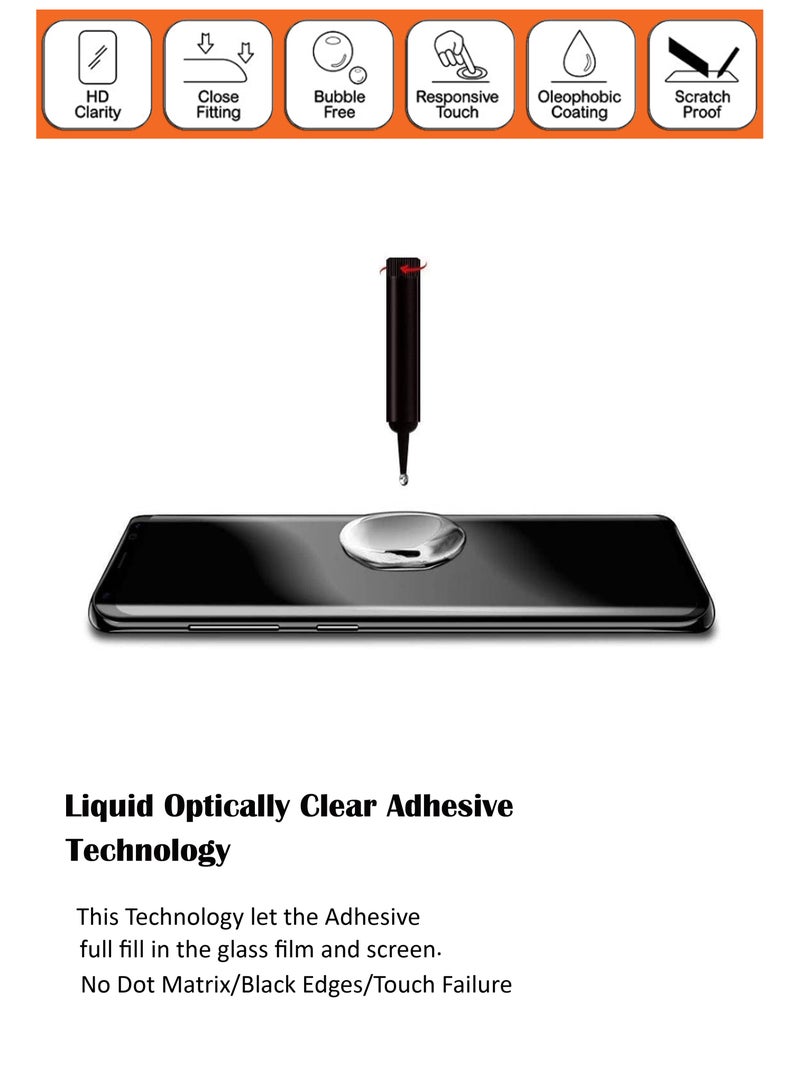 لجهاز موتورولا موتو إيدج 50 فيوجن - واقي شاشة زجاجي مقسى متقدم UV فائق الجودة، لاصق كامل، مناسب للحالات المنحنية، وضوح عالي مع مجموعة تركيب - Image 3