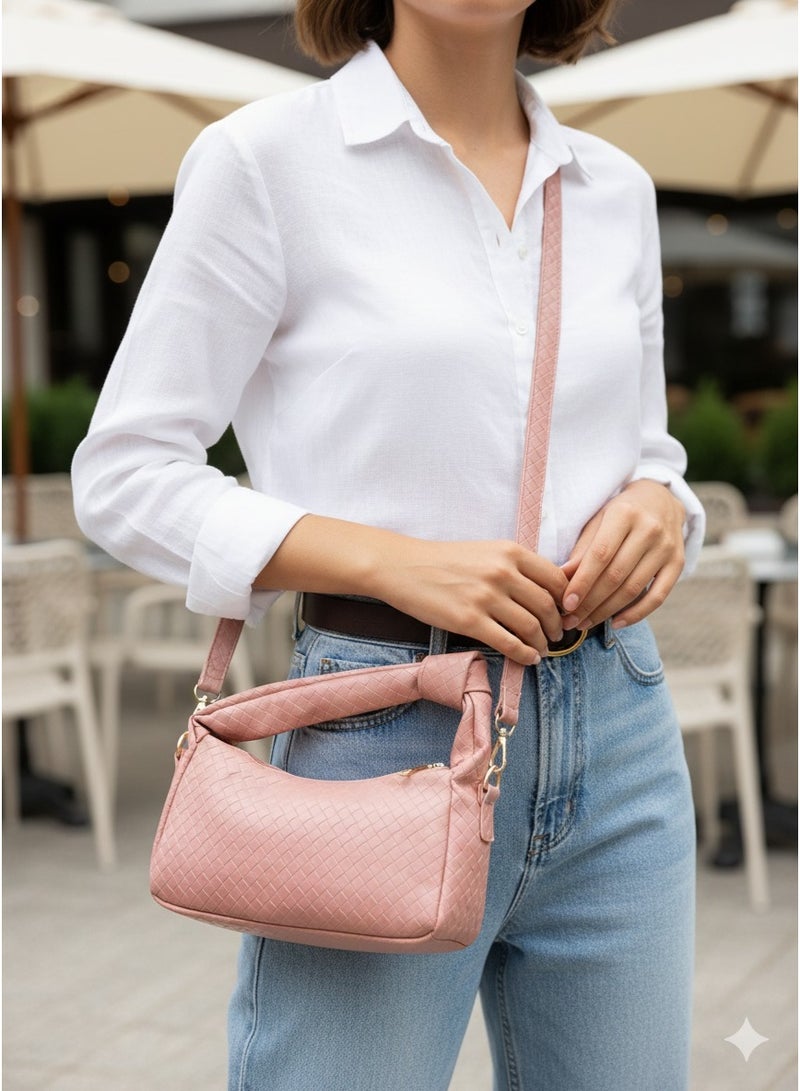 فيبراندا شنطة كتف عصرية من الجلد المنقوش - Image 1