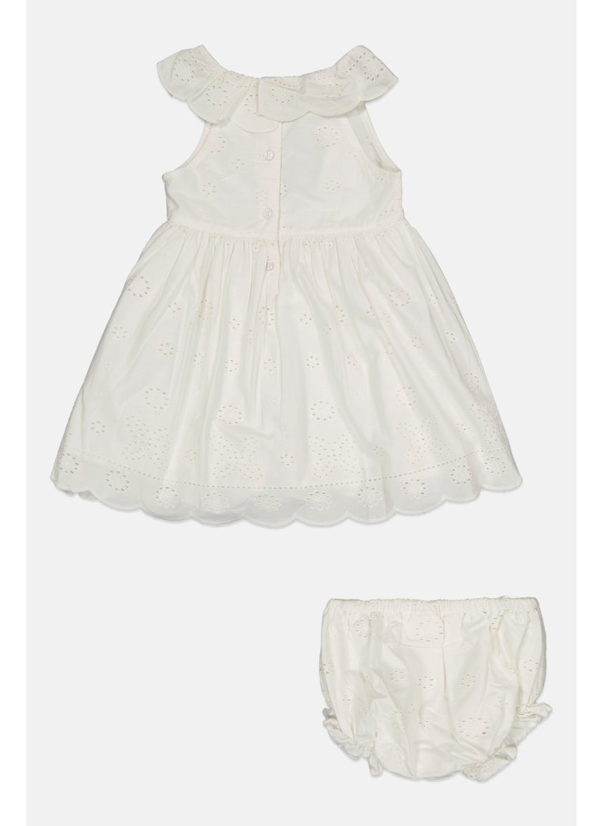 Rock-A-Bye Baby Boutique Toddlers Girl 2 Pieces Embroidered Dress And Panty Set, White  - Image 2