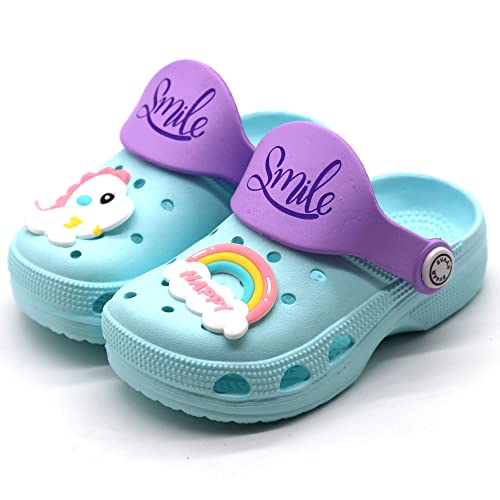 SVAAR Attractive Clog Shoes For Boys & Girls || Indoor & Outdoor Sandals Clogs For Kids Sea Blue, 1 UK - Image 1
