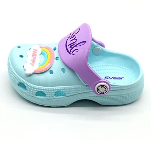SVAAR Attractive Clog Shoes For Boys & Girls || Indoor & Outdoor Sandals Clogs For Kids Sea Blue, 1 UK - Image 4