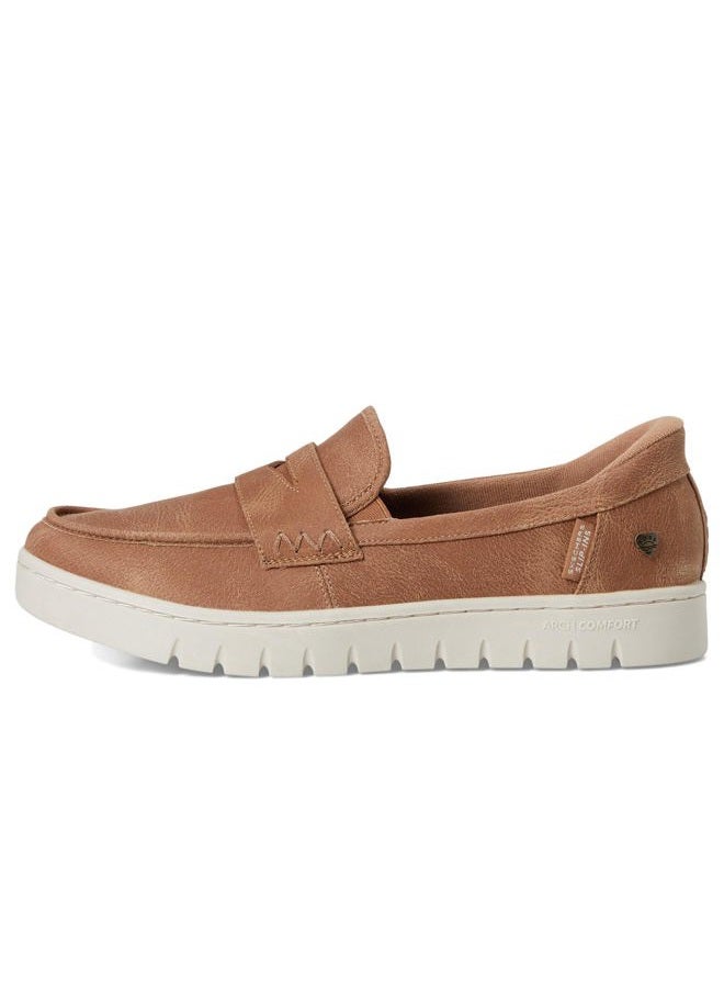 SKECHERS حذاء نسائي بدون استخدام اليدين - راحة القوس - لوفر صن فيست، تان، 37.5 EU - Image 4
