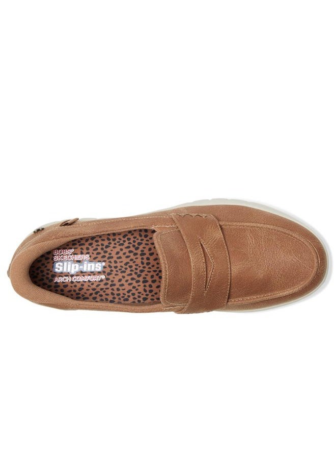 SKECHERS حذاء نسائي بدون استخدام اليدين - راحة القوس - لوفر صن فيست، تان، 37.5 EU - Image 2