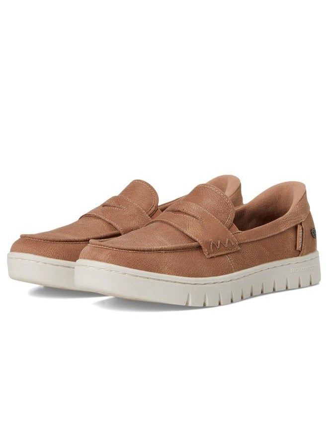 SKECHERS حذاء نسائي بدون استخدام اليدين - راحة القوس - لوفر صن فيست، تان، 37.5 EU - Image 1