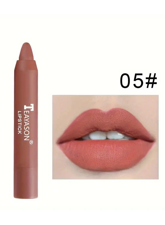 TEAYASON أحمر شفاه غير لامع ضبابي، ملمع شفاه مرطب، سهل التلوين، ملمع شفاه، قلم أحمر شفاه دوار، هدايا عيد الحب - Image 1