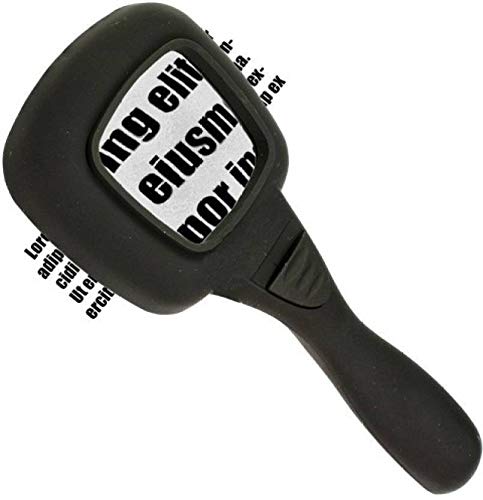 Inditradition Hand-Held Pocket Magnifier Glass, 6 Illuminated LED, 1 UV Light (3X Zoom, Black) - Image 1