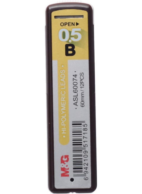 Hi-Polymeric Leads, Smooth Writing, B 0.5mm, Durable Graphite