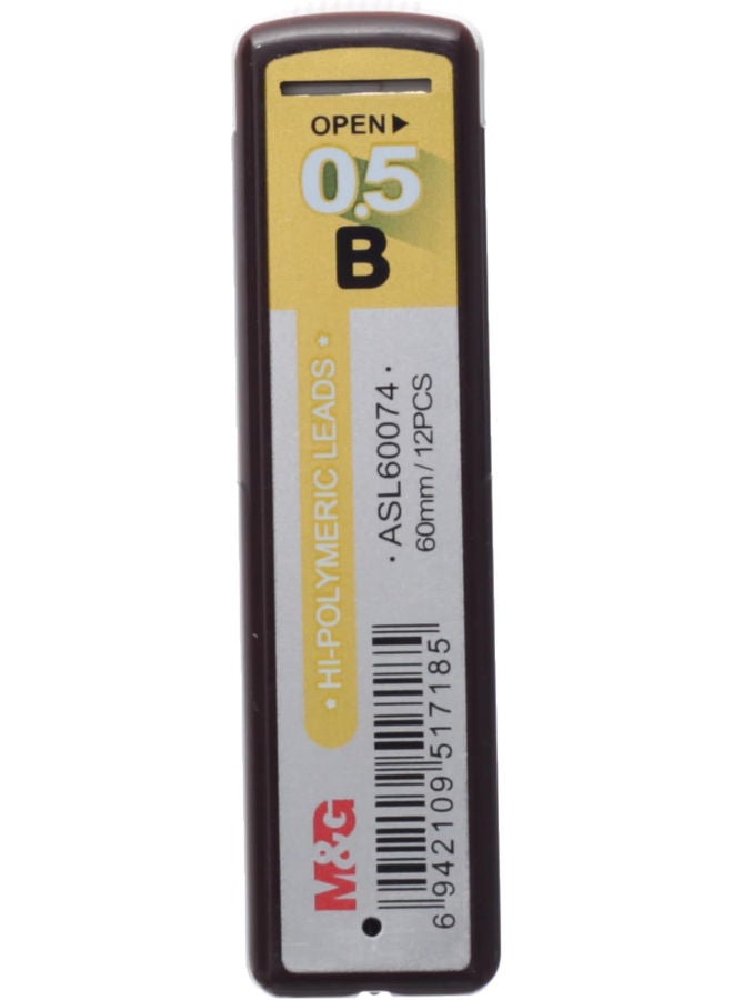 M&G Hi-Polymeric Leads, Smooth Writing, B 0.5mm, Durable Graphite - Image 1