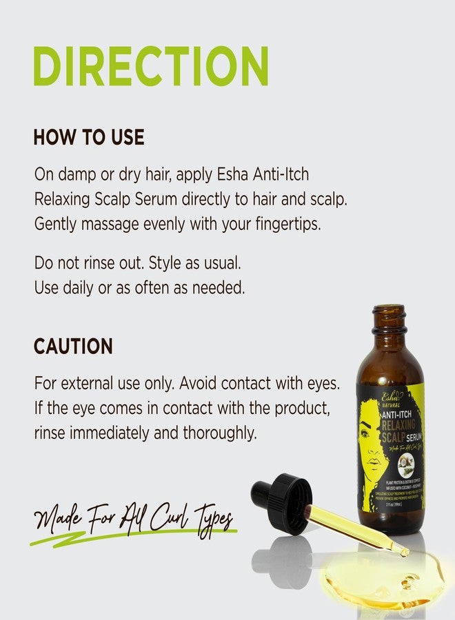 Esha Girl Natural - Anti-Itch Relaxing Scalp Serum - Especially for 3C & 4C Curly Hair - Plant Protein & Biotin B Complex Infused with Coconut & Rosemary - (0.34 oz) - Image 3
