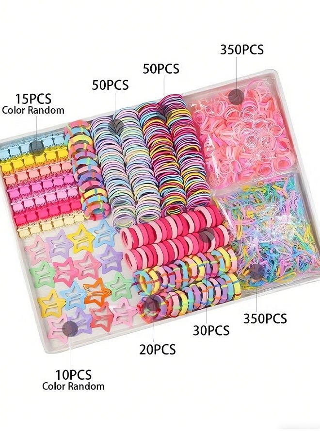 Happy D Children's Hair Accessories Set - 875-piece star-shaped hair clips and headband set, suitable for girls - Image 2
