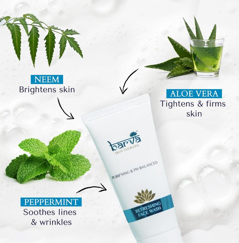 Barva Refreshing Face Wash with Neem Aloe Vera  Peppermint 50 ml - Image 4