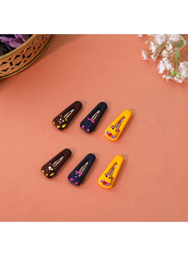 Estele Multicolor Metal Simple Hair Tik-tak Clips for Womens/girls (Pack of 6) - Image 2