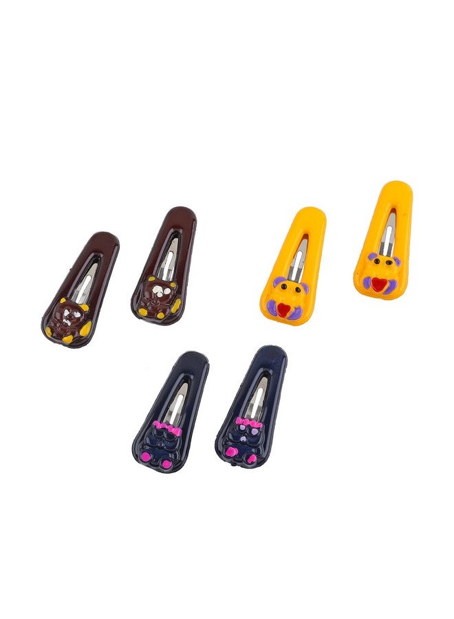Estele Multicolor Metal Simple Hair Tik-tak Clips for Womens/girls (Pack of 6) - Image 4