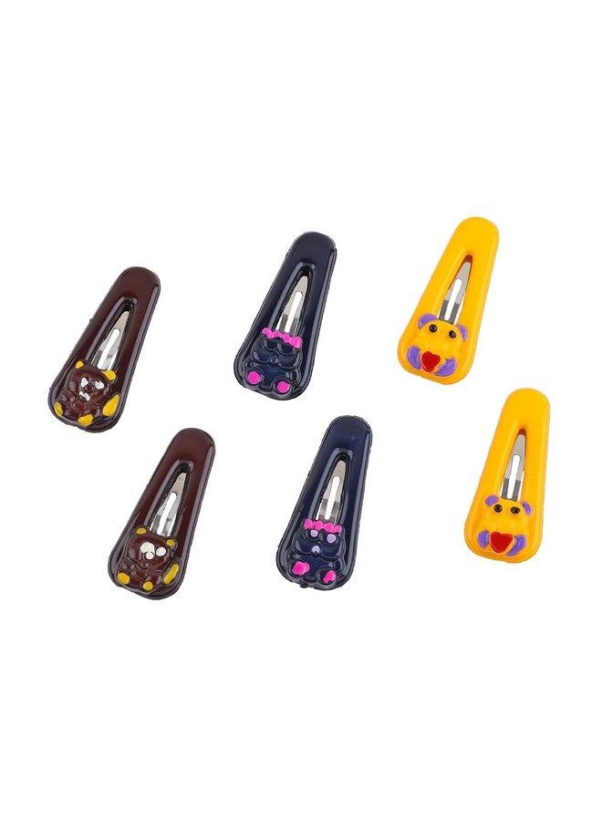 Estele Multicolor Metal Simple Hair Tik-tak Clips for Womens/girls (Pack of 6) - Image 1